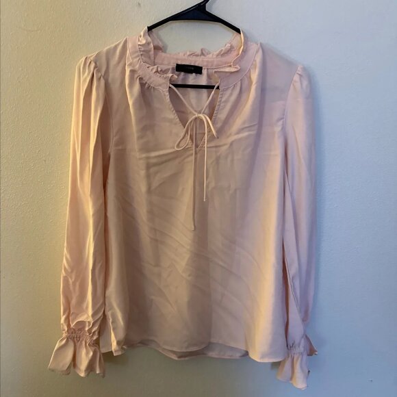 J. Crew Baby Pink Blouse Size Medium - Picture 1 of 3